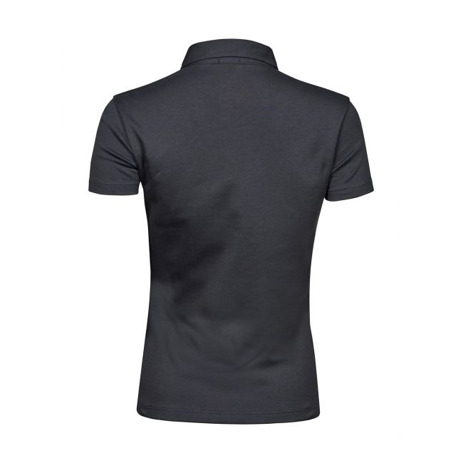 Ladies pima cotton polo black marimea s