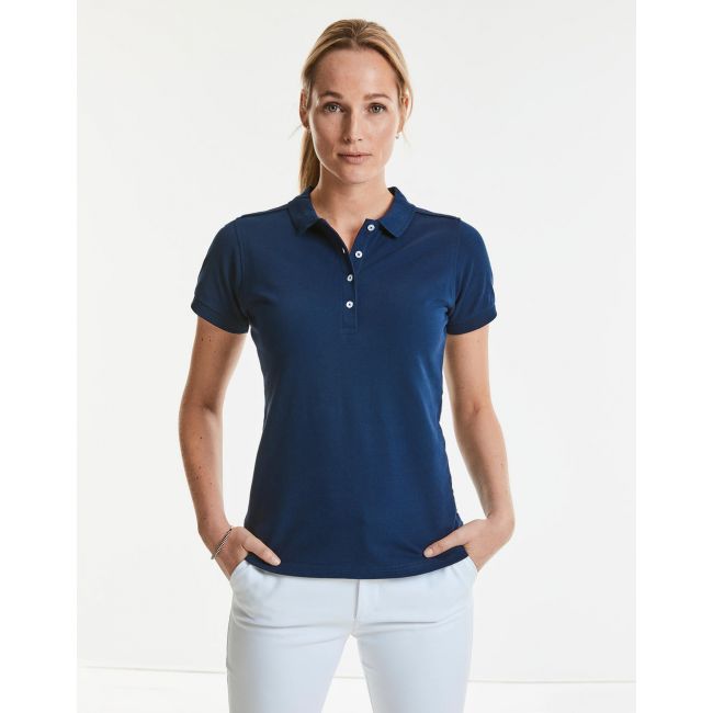 Ladies' fitted stretch polo convoy grey marimea xs