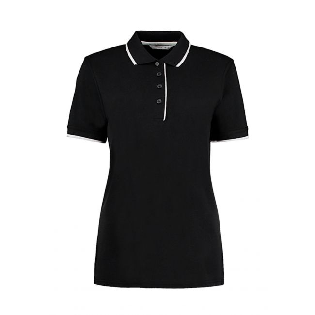 Women's classic fit essential polo black/white marimea l