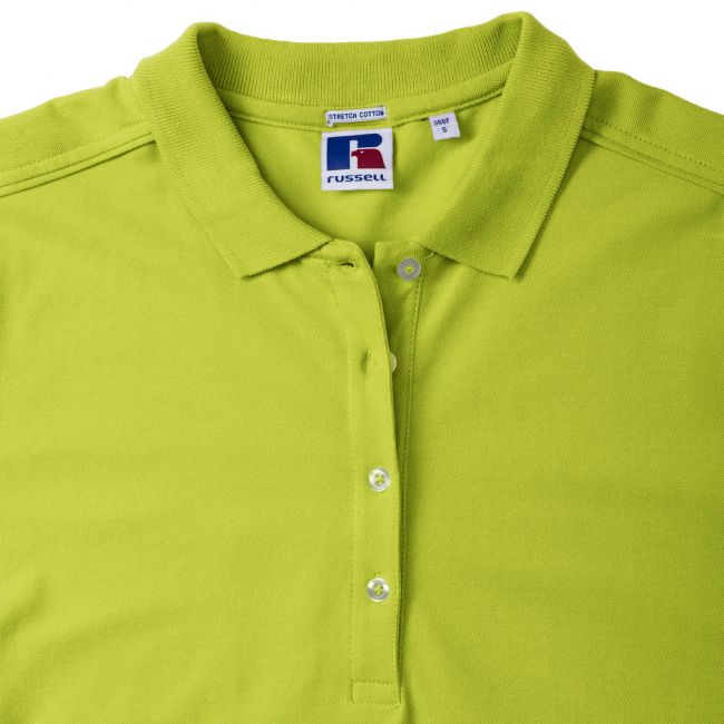 Ladies' fitted stretch polo light oxford marimea s