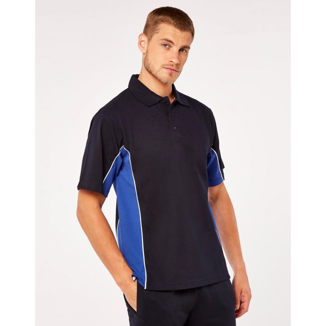 Classic fit track polo black/purple/white marimea l