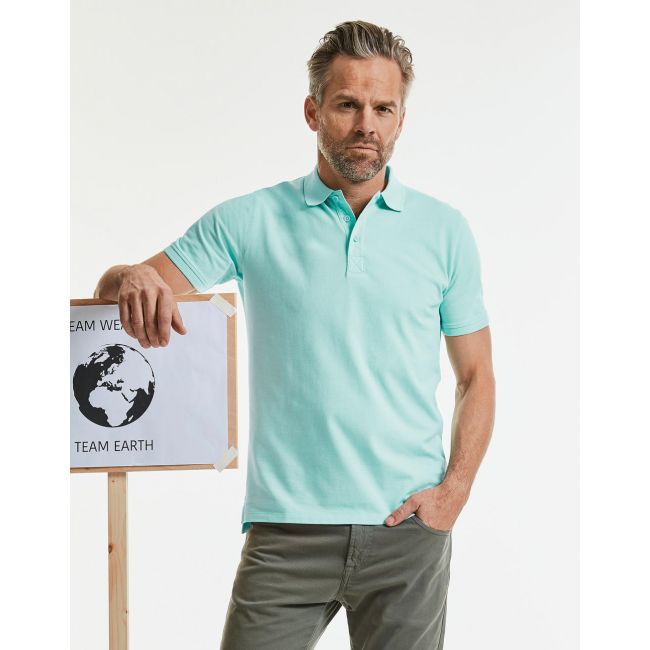 Men's pure organic polo natural marimea l