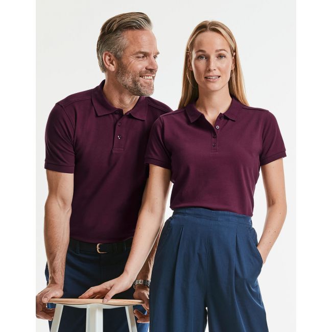 Ladies' tailored stretch polo light oxford marimea xs