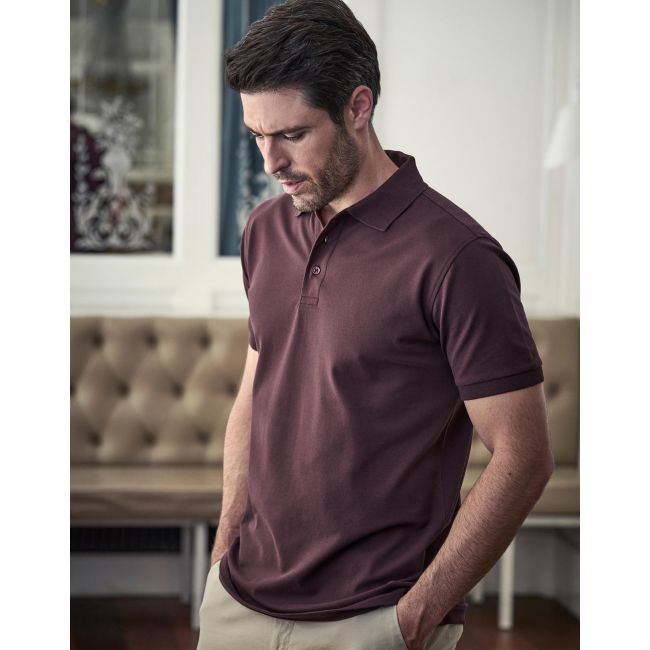 Luxury stretch polo dark grey marimea l