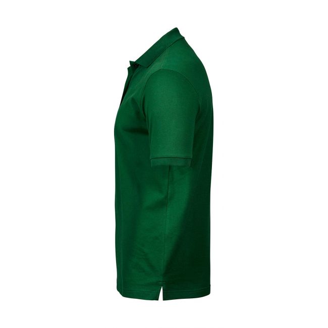 Luxury stretch polo forest green marimea s