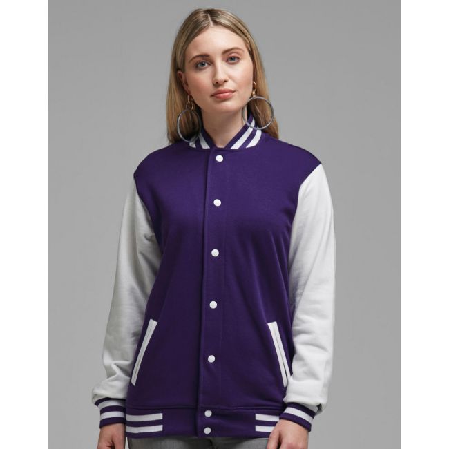 Varsity jacket purple/white marimea 2xl