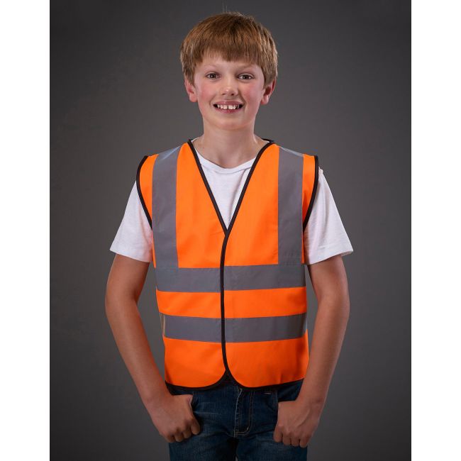 Kids fluo 2 band + brace waistcoat fluo yellow marimea 7-9 (m)