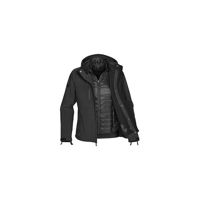 Ladies' atmosphere 3-in-1 jacket black/granite marimea xl