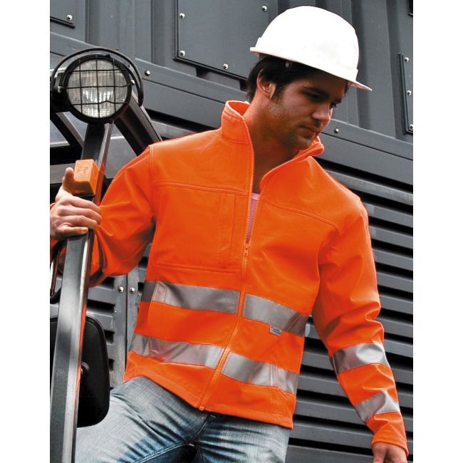 Hi-vis softshell jacket fluorescent orange marimea 3xl