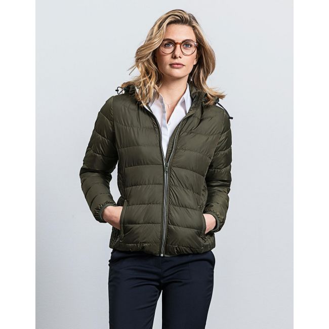 Ladies' hooded nano jacket dark olive marimea l