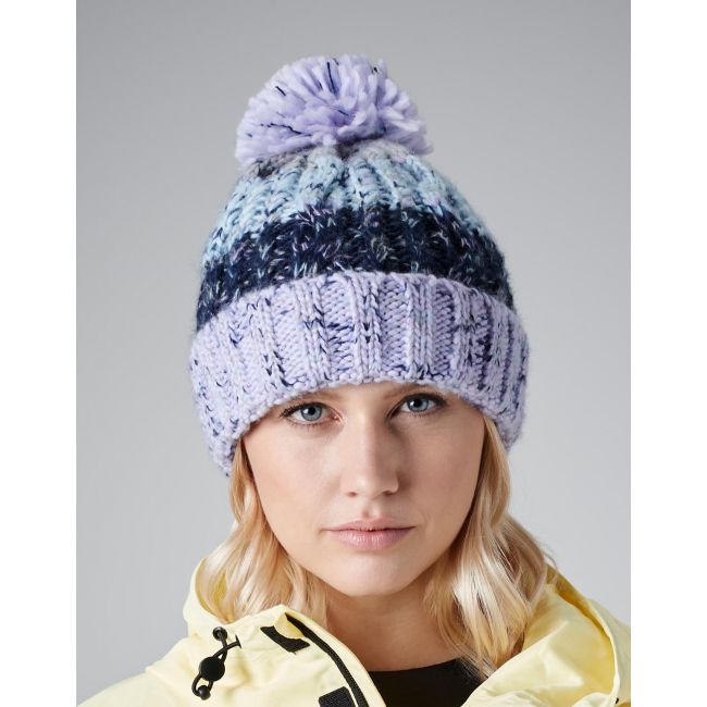 Corkscrew pom pom beanie morning frost marimea one size