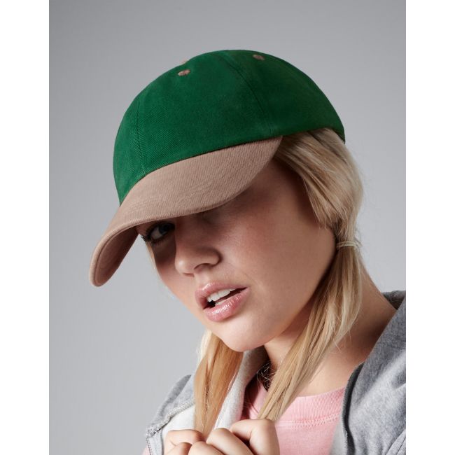 Low profile heavy brushed cotton cap forest green marimea one size