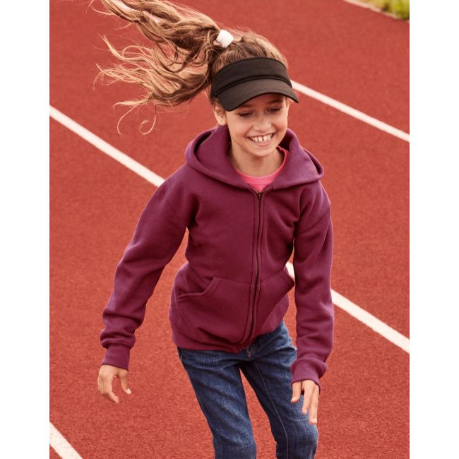 Kids classic hooded sweat jacket red marimea 116 (5-6)