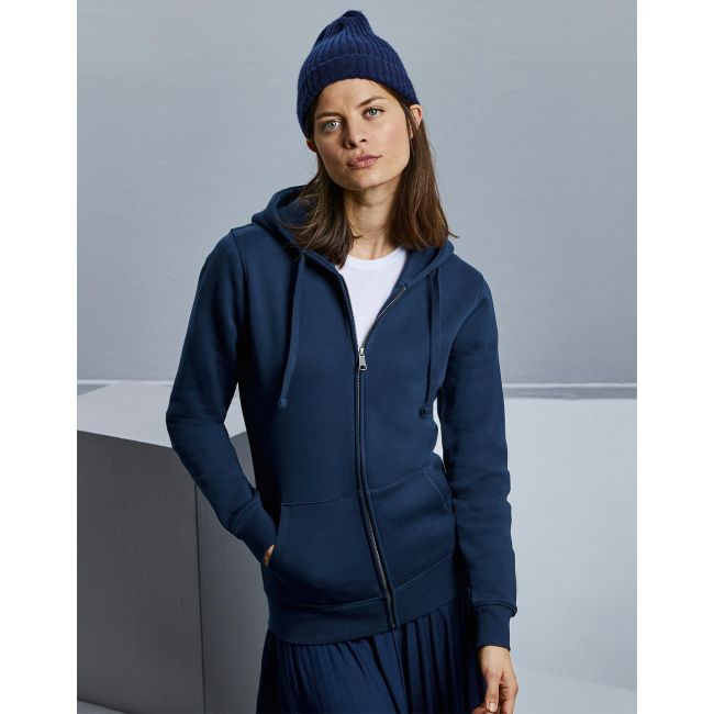 Ladies' authentic zipped hood black marimea l