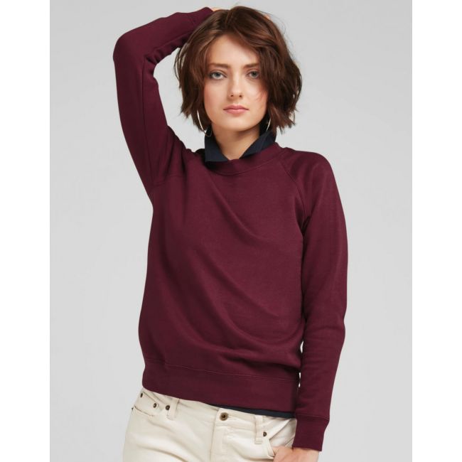 Ladies' raglan sweat burgundy marimea l