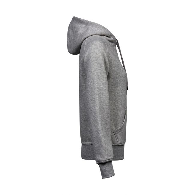 Ladies hooded sweat heather grey marimea xl