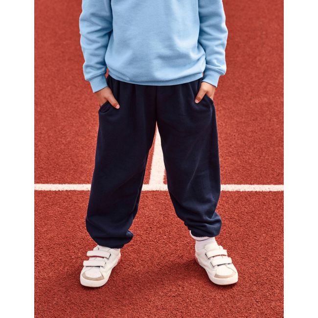Kids classic elasticated cuff jog pants heather grey marimea 140 (9-11)