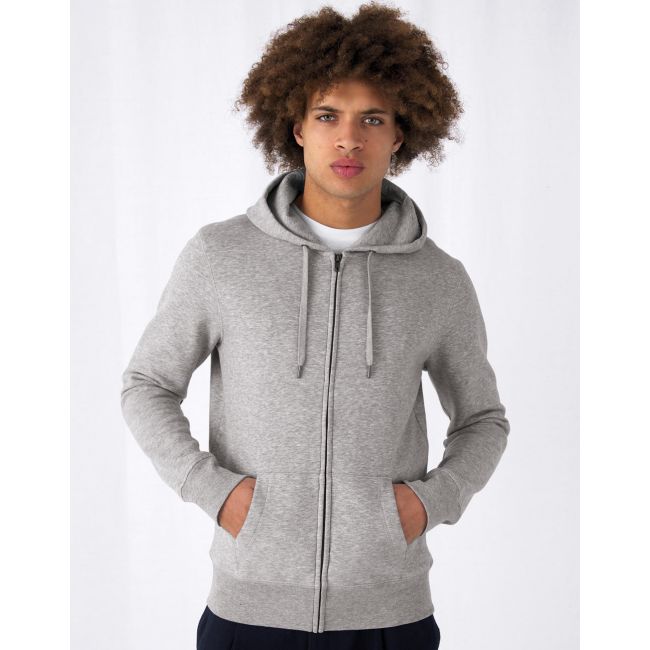 King zipped hooded heather grey marimea s