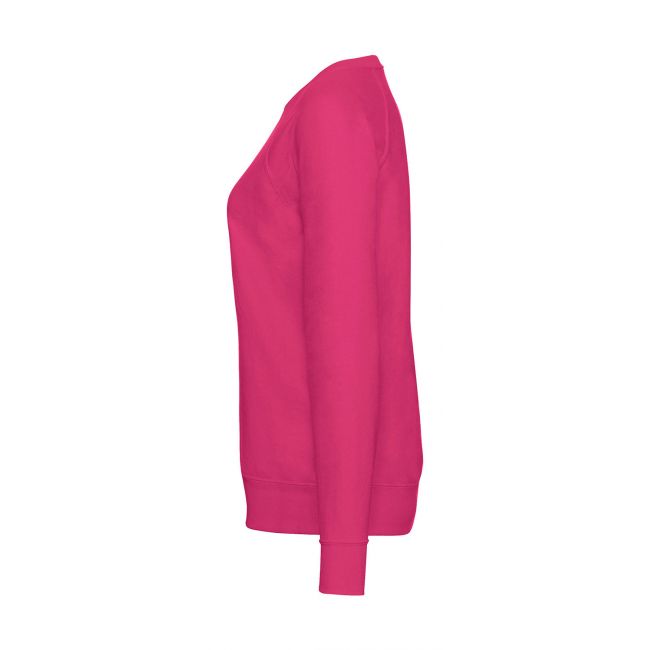 Ladies lightweight raglan sweat fuchsia marimea m