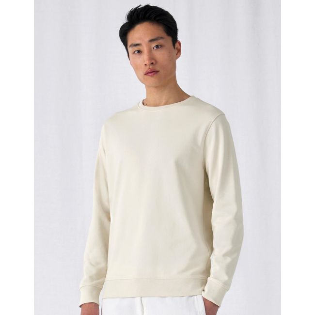 Organic crew neck french terry blue fog marimea s