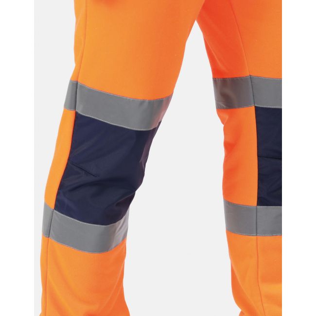 Pro hi vis joggers yellow/navy marimea l