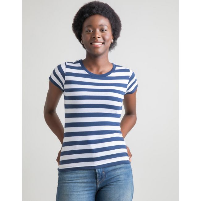 Women's stripy t classic blue/white marimea s