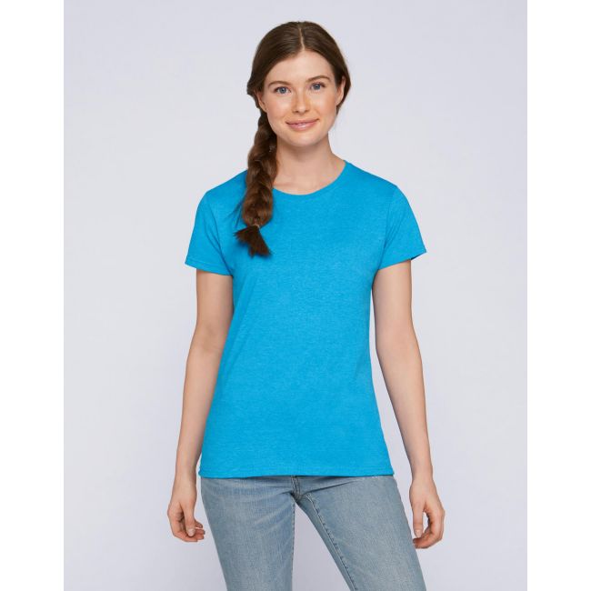 Ladies' heavy cotton t-shirt heather sapphire marimea l