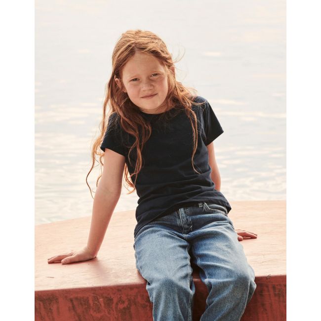 Girls valueweight t dark heather grey marimea 140 (9-11)