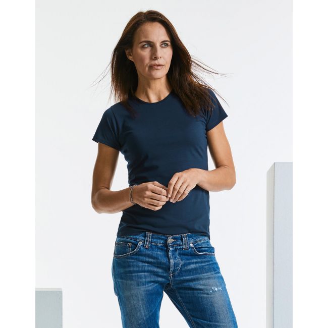 Ladies' hd t bright navy marl marimea s