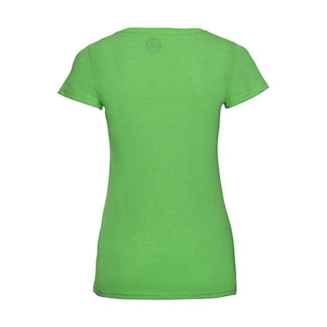 Ladies v-neck hd t green marl marimea xs