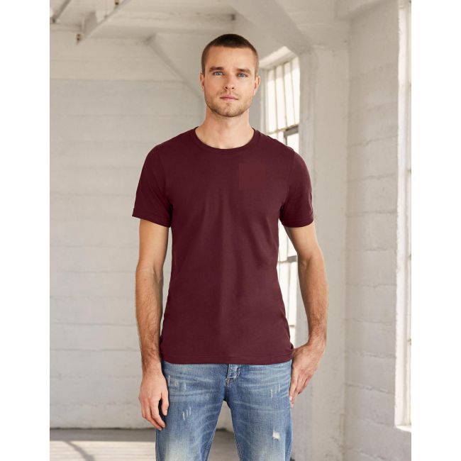 Unisex jersey short sleeve tee maroon marimea xs