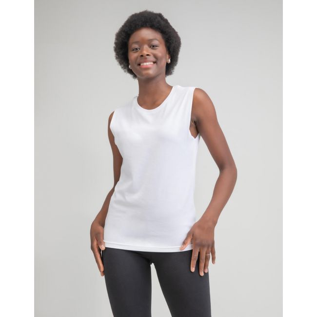 Women's organic raw tank t white marimea l