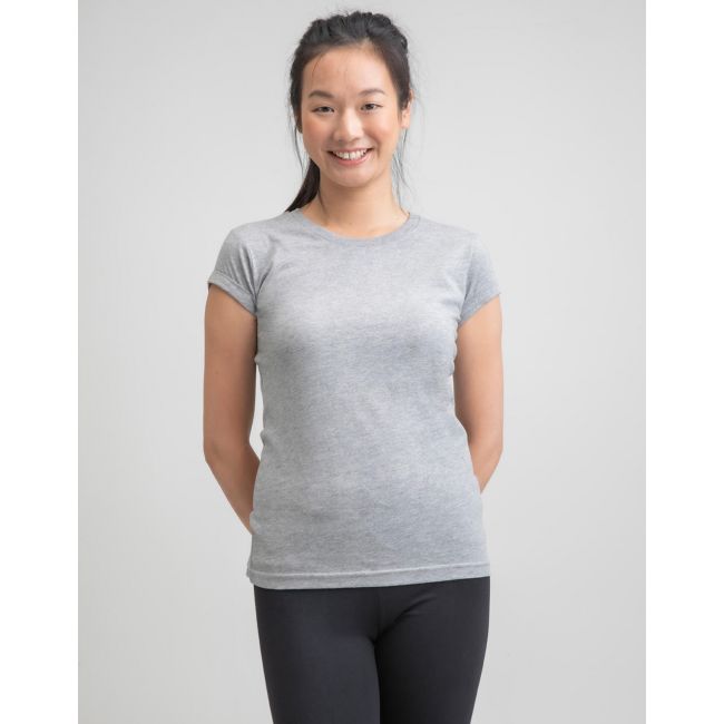 Women's organic roll sleeve t black marimea m