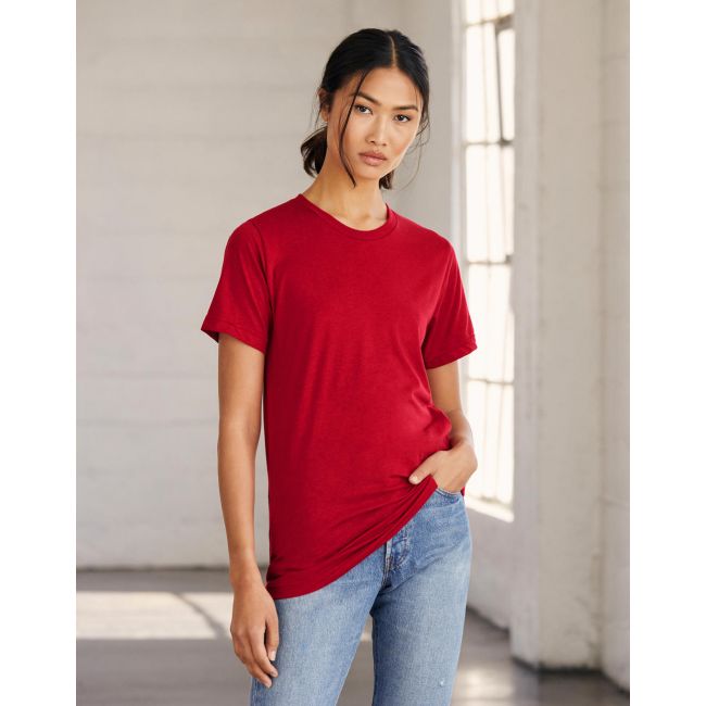 Unisex triblend short sleeve tee solid red triblend marimea xs