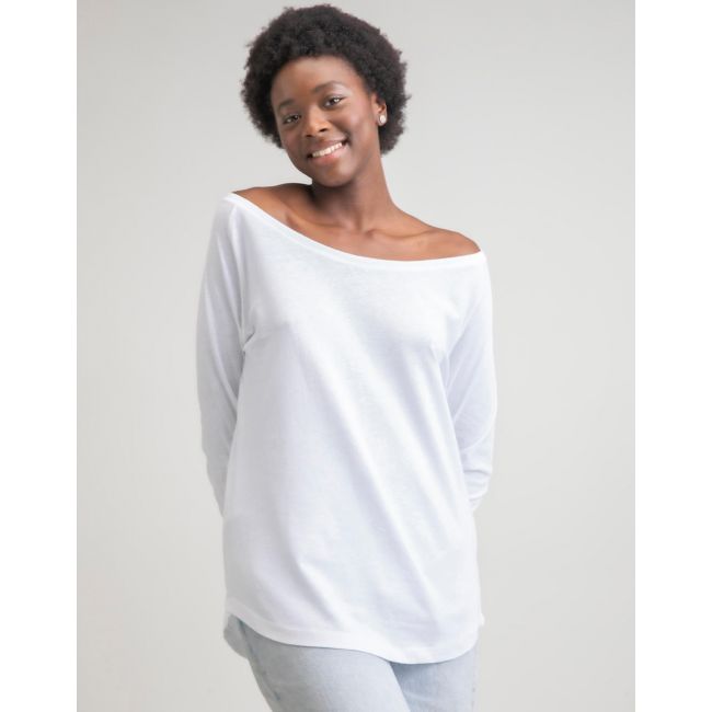 Women's loose fit ls t white marimea s