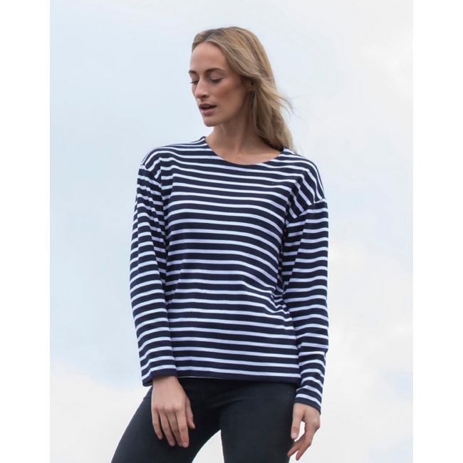 One breton top white/navy marimea xs