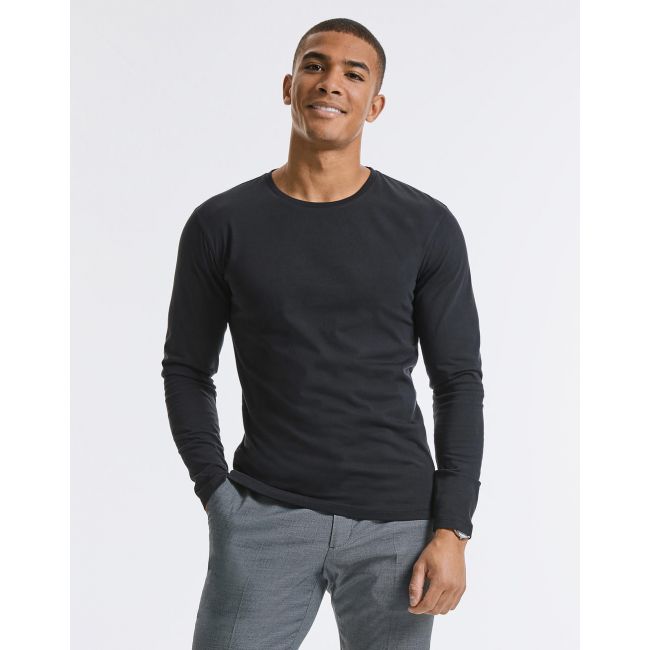 Men's pure organic l/s tee black marimea 2xl