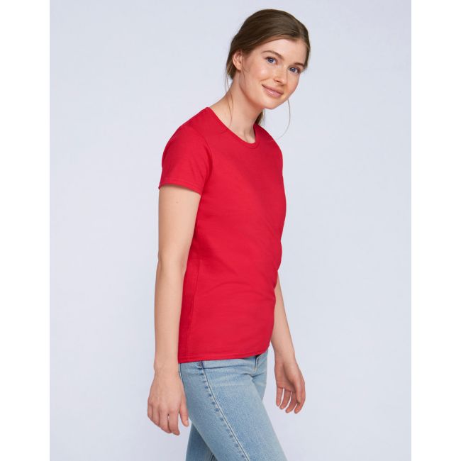 Premium cotton ladies' t-shirt sapphire marimea l