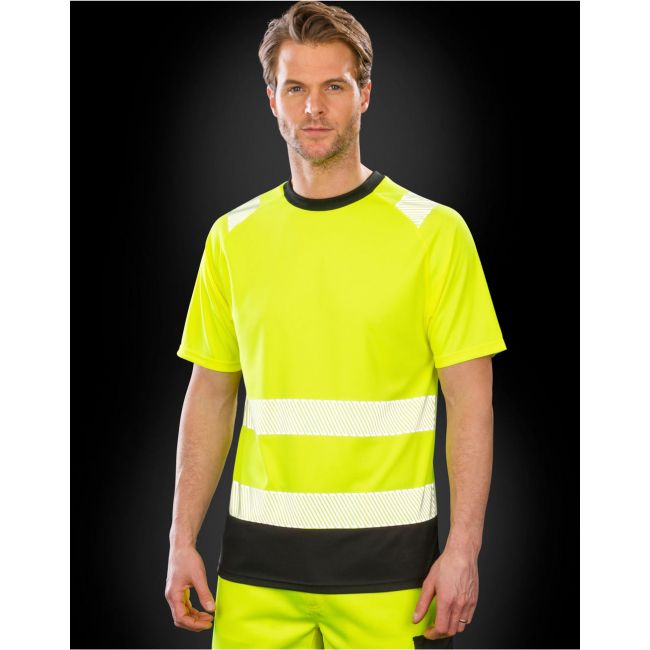 Recycled safety t-shirt fluorescent orange marimea s/m