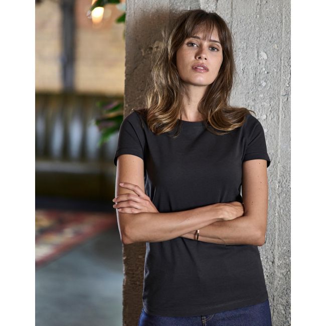 Ladies luxury tee black marimea s