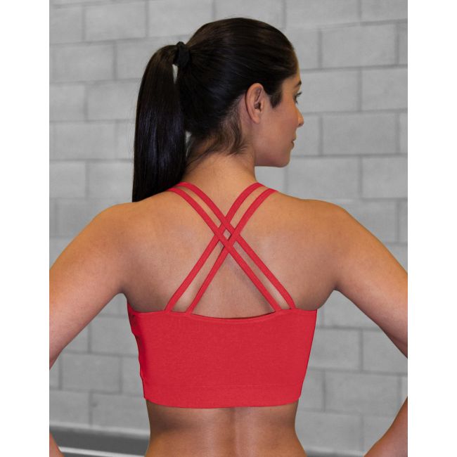 Fitness women's crop top hot coral marimea xs (8)