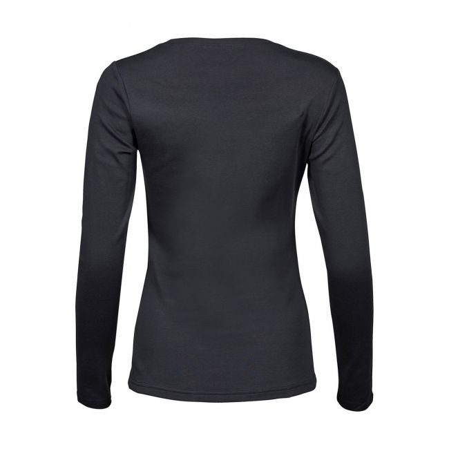 Ladies ls interlock t-shirt black marimea m