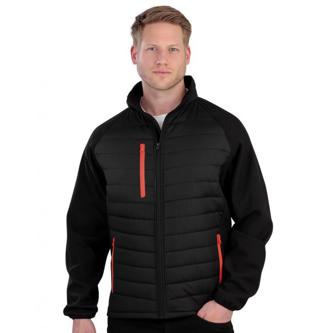 Black compass padded softshell black/black marimea 2xl