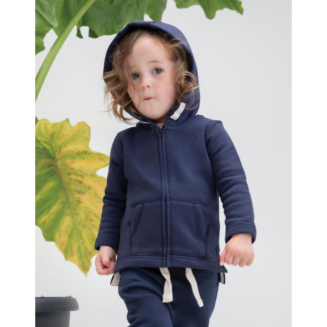 Baby hoodie dusty blue organic marimea 2-3 yrs