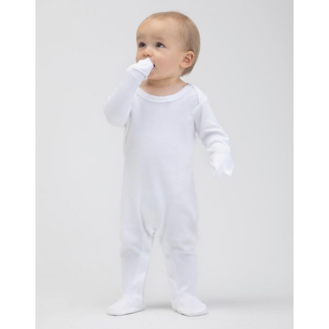Baby sleepsuit wit scratch mitts organic natural marimea 6-12