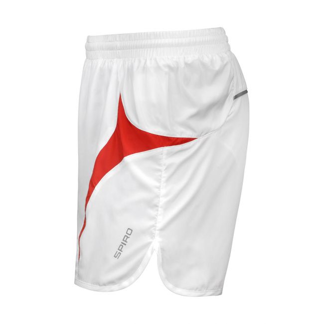 Unisex micro lite running shorts white/red marimea 2xl