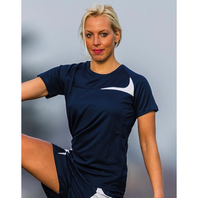 Spiro ladies' dash training shirt navy/white marimea xs