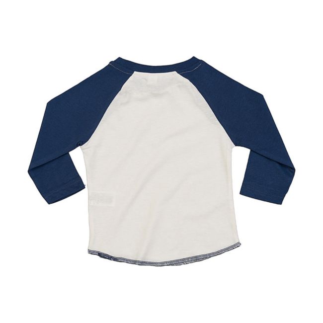 Baby superstar baseball t washed white/warm red marimea 12-18