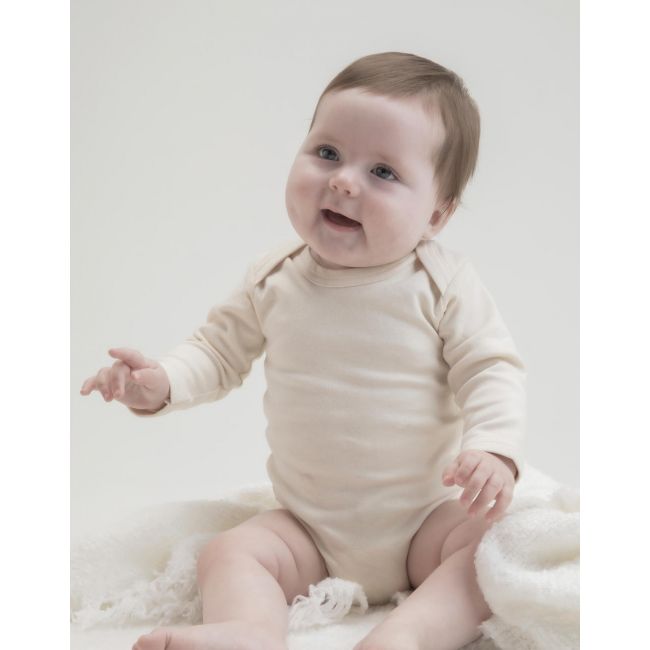 Baby long sleeve bodysuit dusty blue marimea 12-18