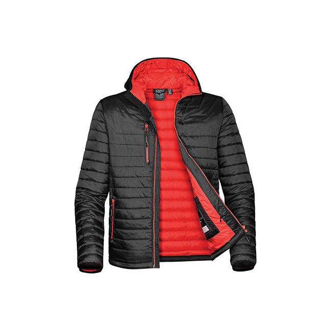 Women's gravity thermal jacket black/true red marimea s